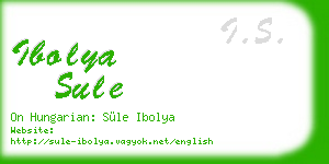 ibolya sule business card